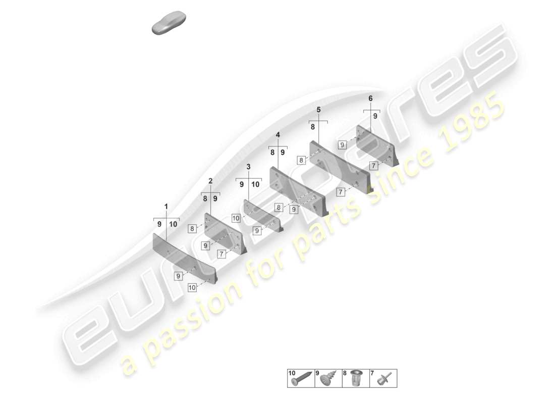 porsche 2023 (panamera 971-2) licence plate holder gts parts diagram