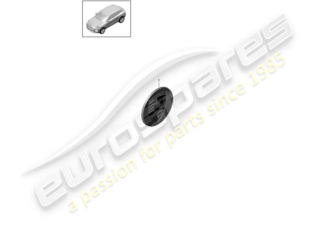 porsche 2024 (macan) hub cap part diagram