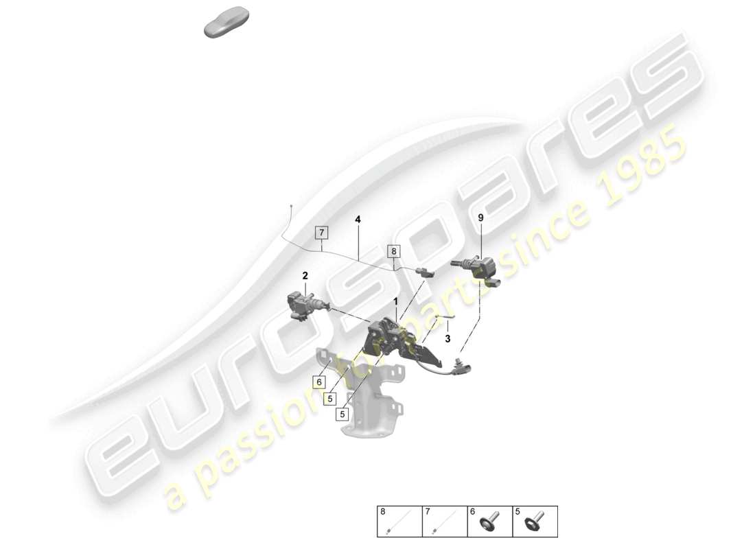 porsche 2026 (macan-e) cover front lock accessories part diagram