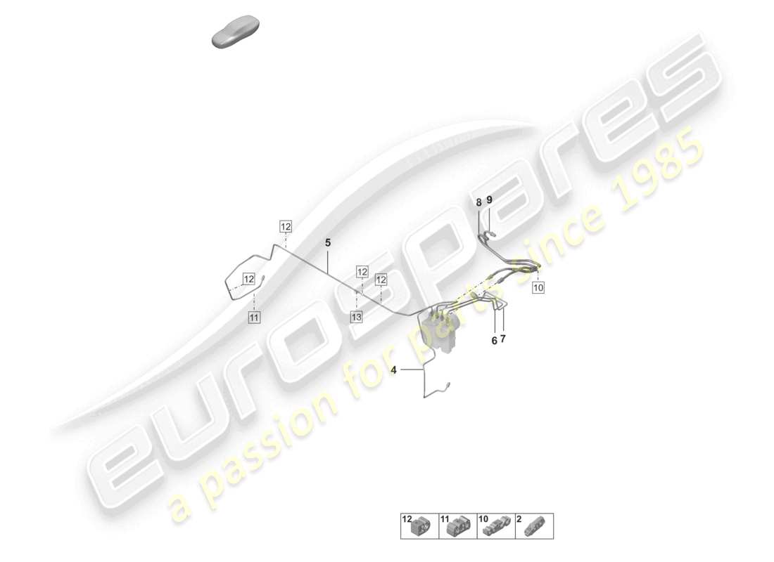 porsche 2023 (992-1) brake line front front end parts diagram