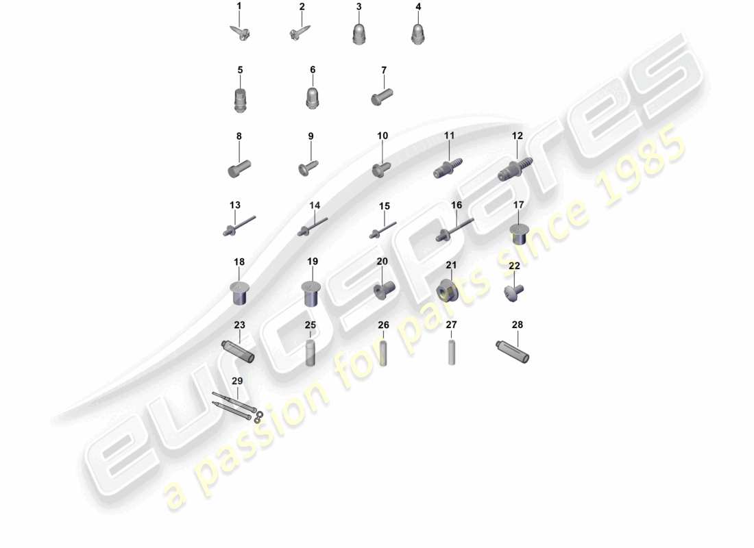 porsche 2021 (cayenne e3 9ya/9yb) fasteners car body part diagram