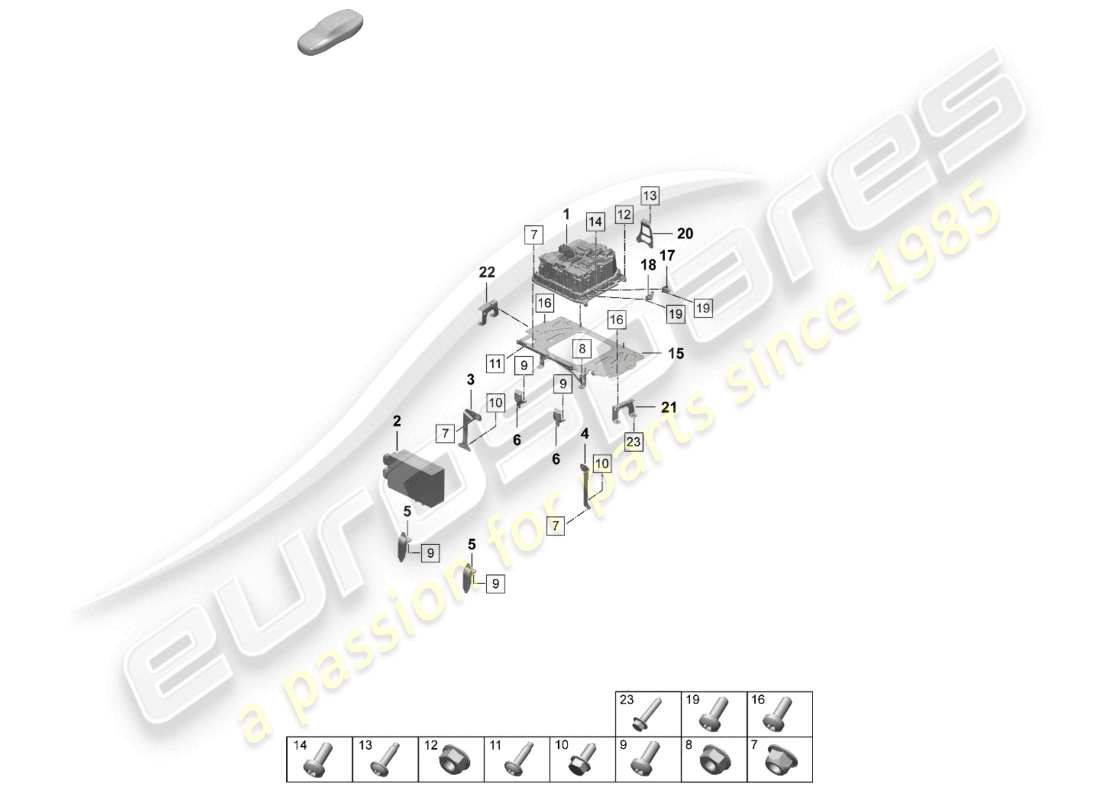 porsche 2026 (taycan 9j1-2) charger for high-voltage battery output module part diagram