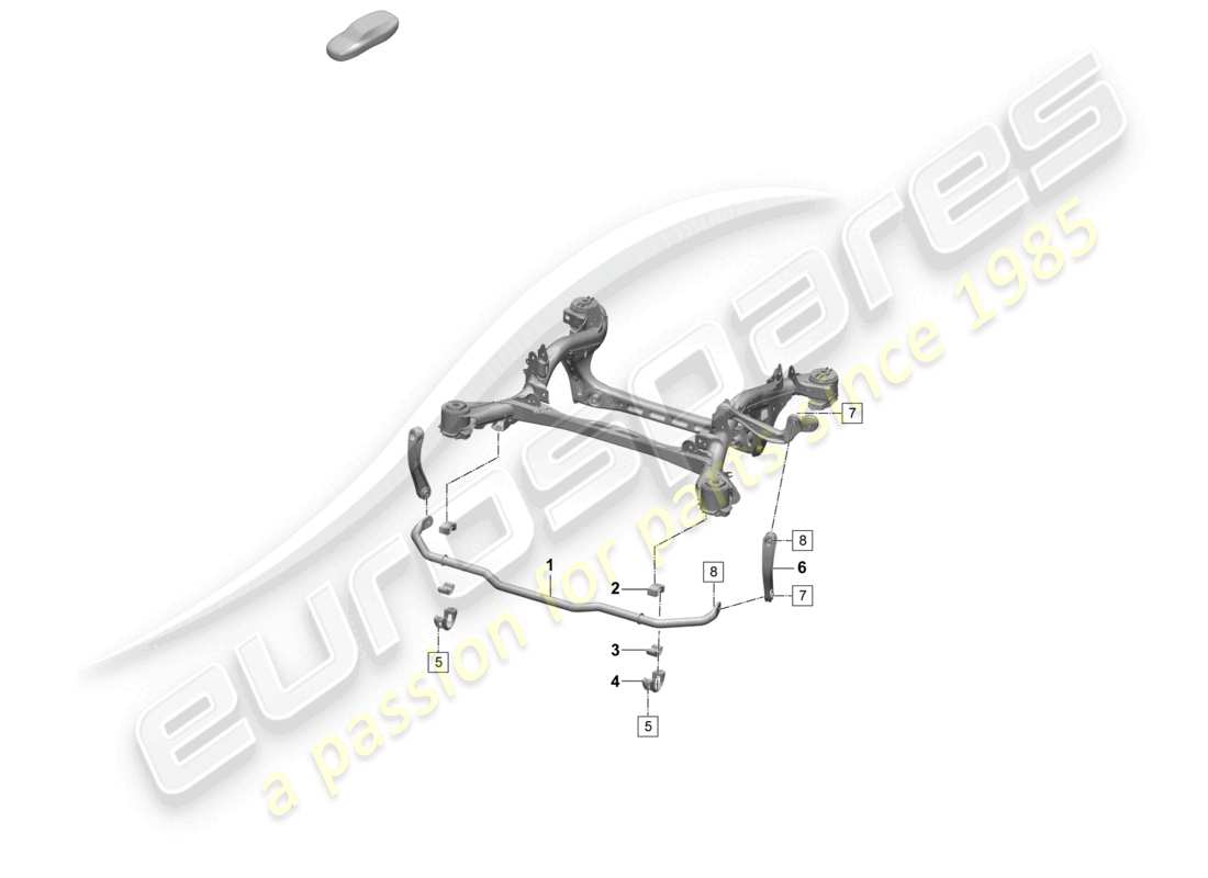 porsche 2025 (macan-e) anti-roll bar rear axle part diagram