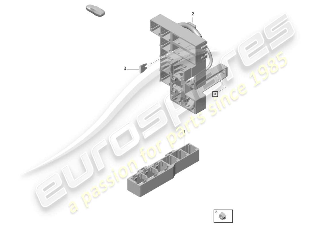 porsche 2022 (718 cayman gt4) central electrics rear for luggage compartment part diagram