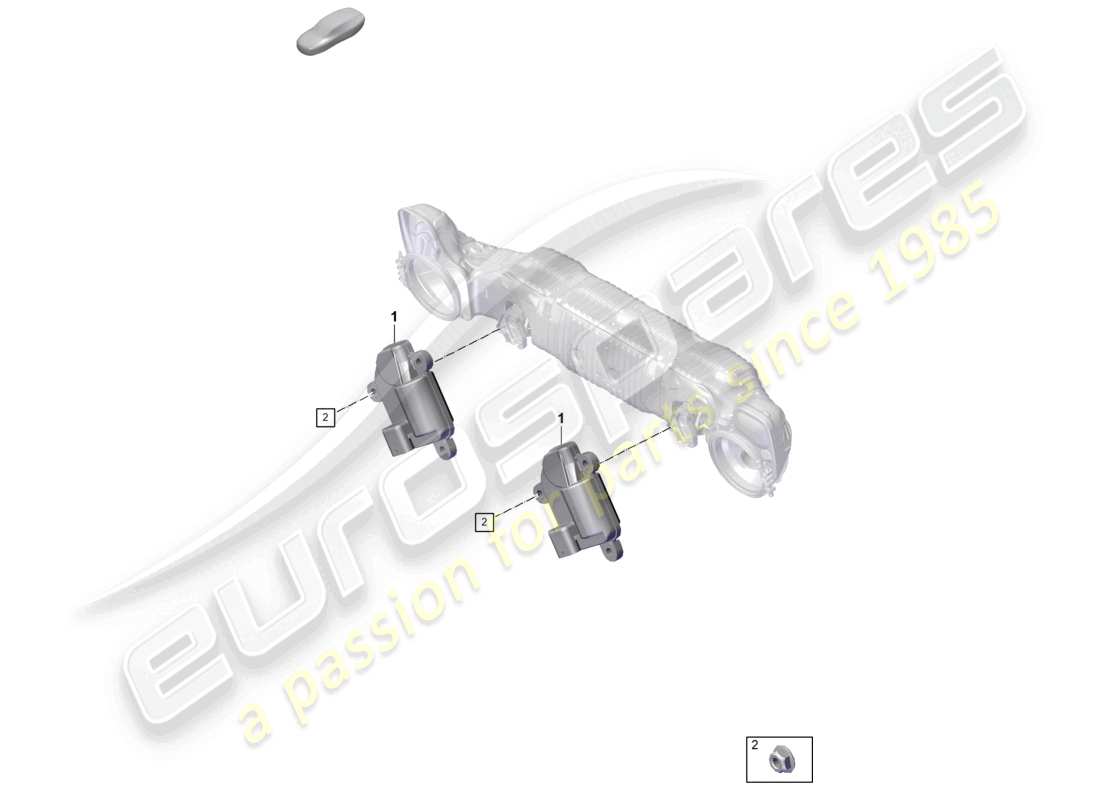 porsche 2026 (992-2 gt3) exhaust system throttle control element electric parts diagram