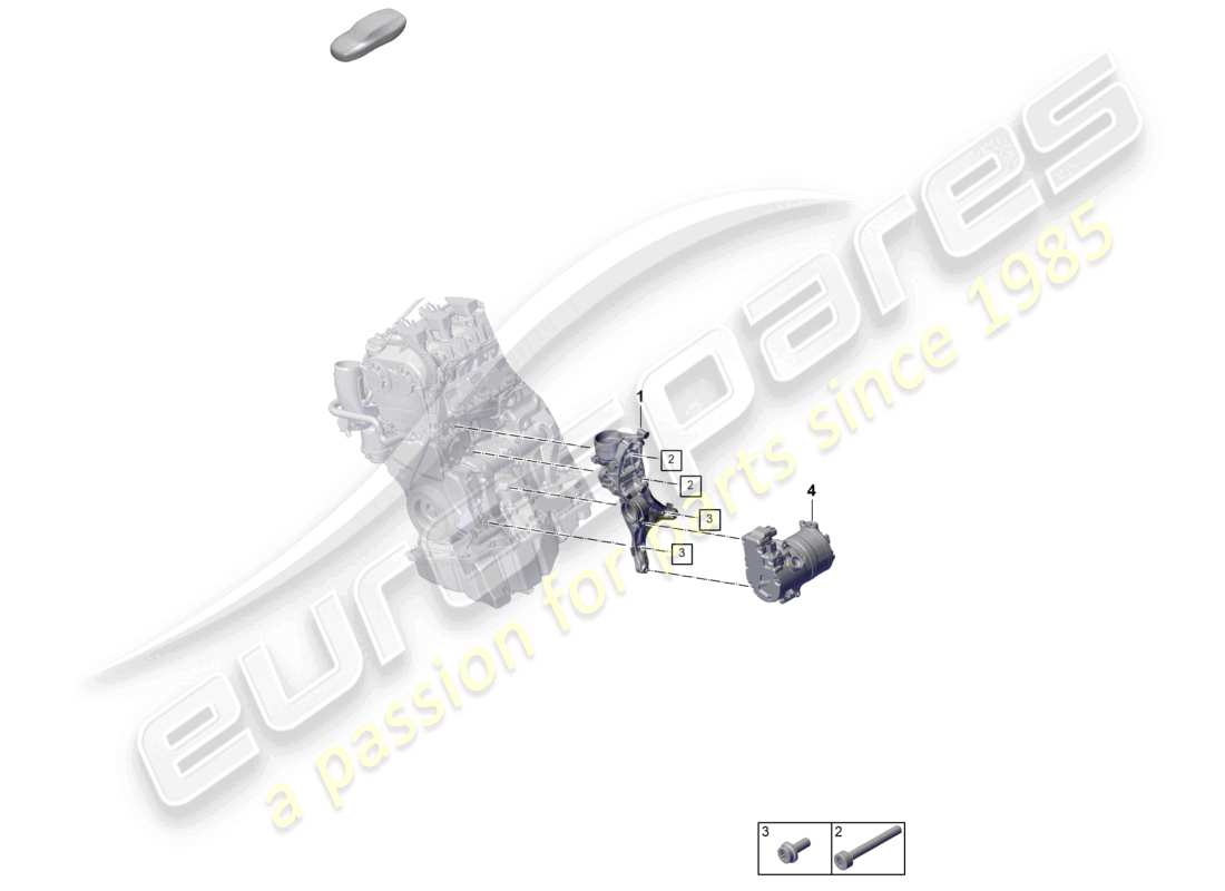 porsche 2025 (cayenne e3 pa) poly-v-belt belt tensioner damper part diagram