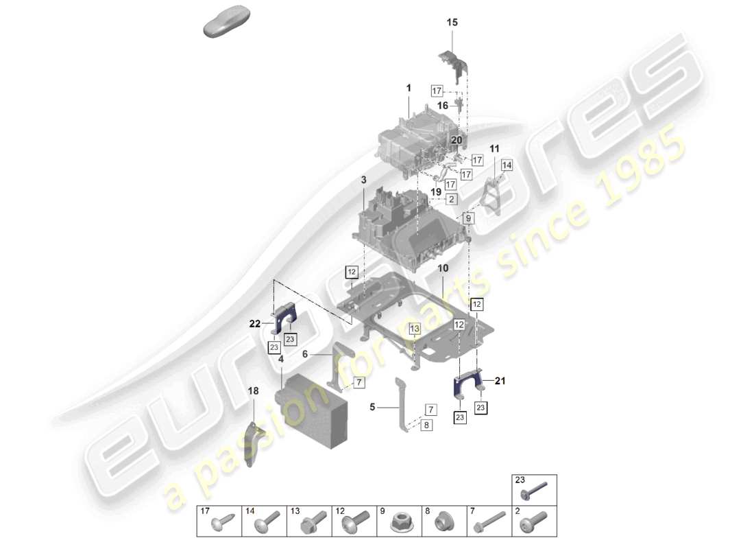 porsche 2023 (taycan 9j1-1) charger for high-voltage battery voltage converter parts diagram