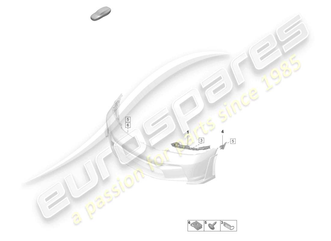 porsche 2023 (992-1 gt3/rs/st) bumper fasteners gt3 rs parts diagram