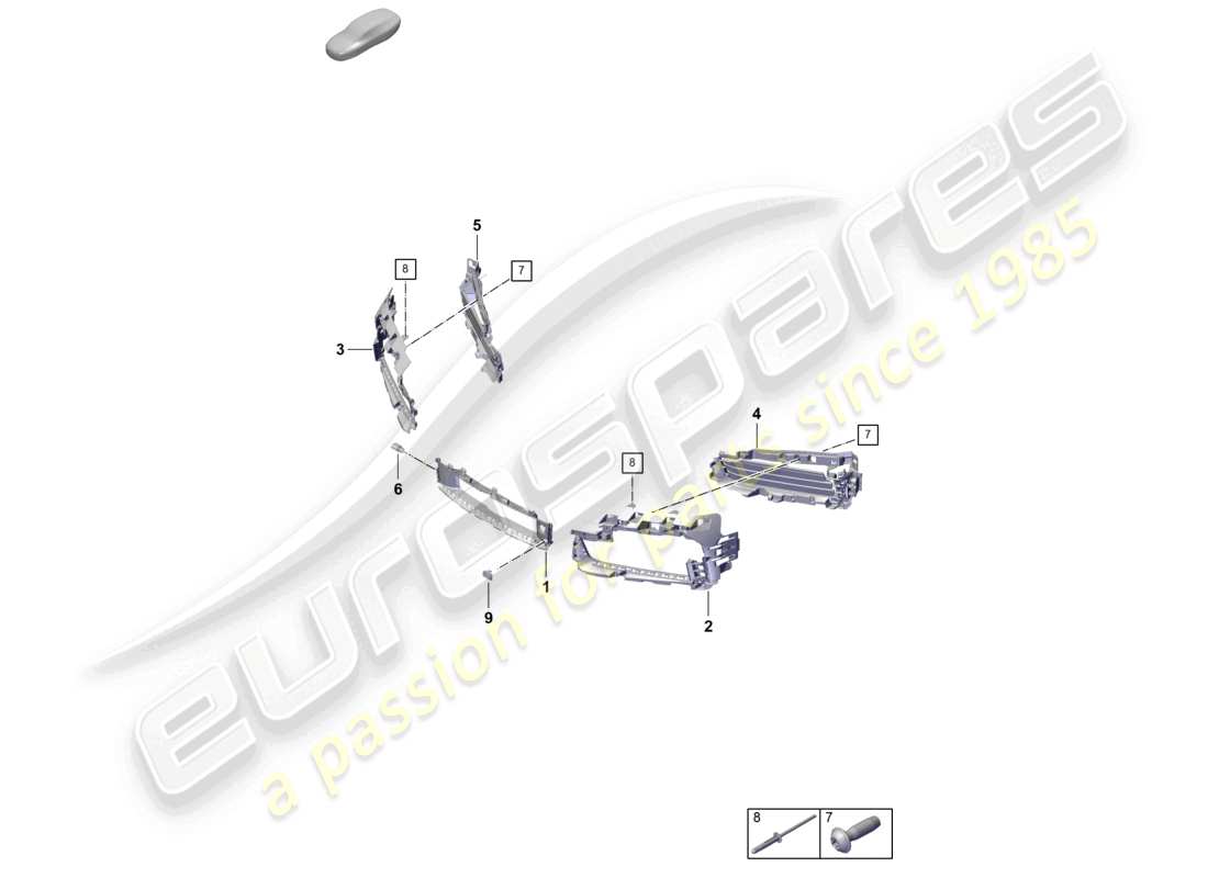 porsche 2026 (992-2 turbo / s) air guide front bumper parts diagram