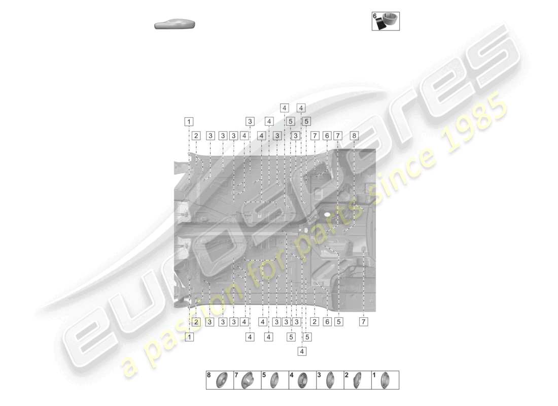 porsche 2021 (992-1) plugs for body lower outer car body underbody part diagram