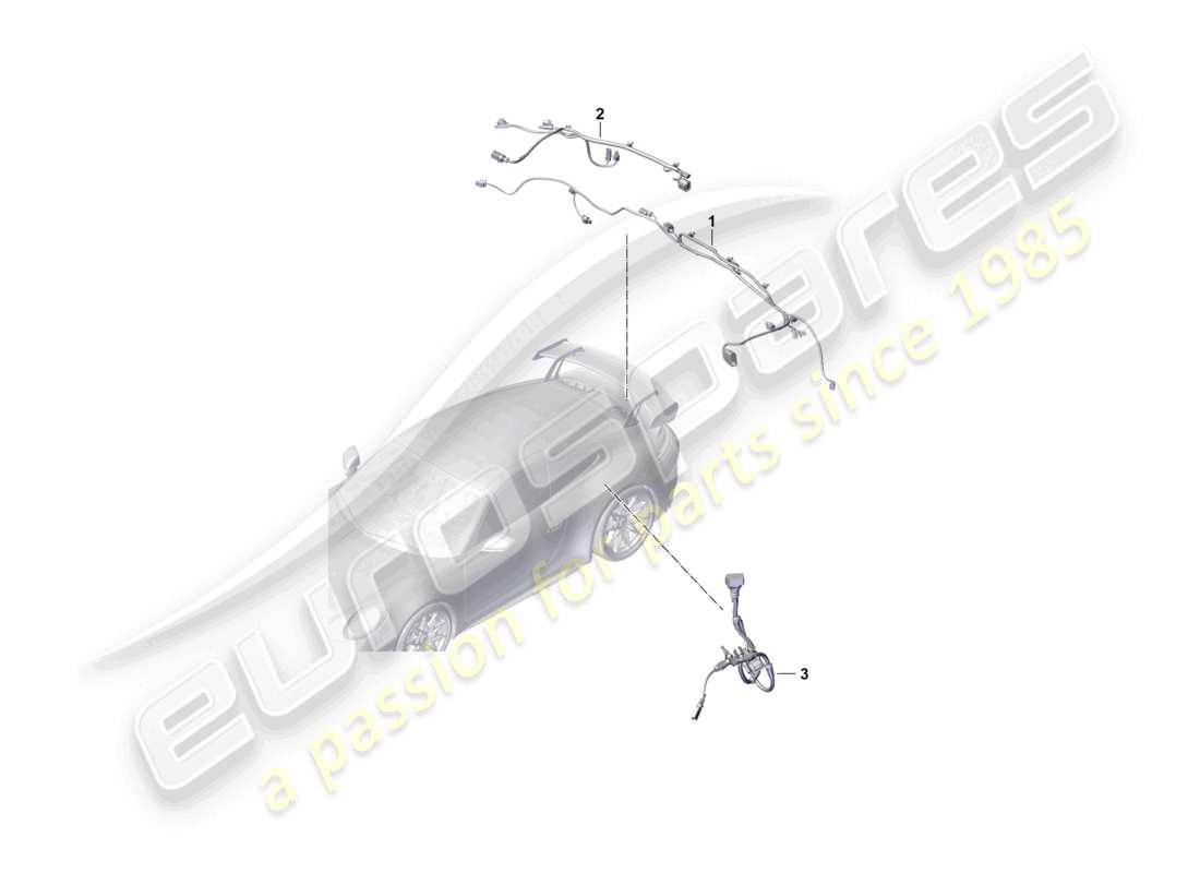 porsche 2026 (992-2 gt3) wire set rear end wiring harness for anti-lock brakesystem -abs- parts diagram