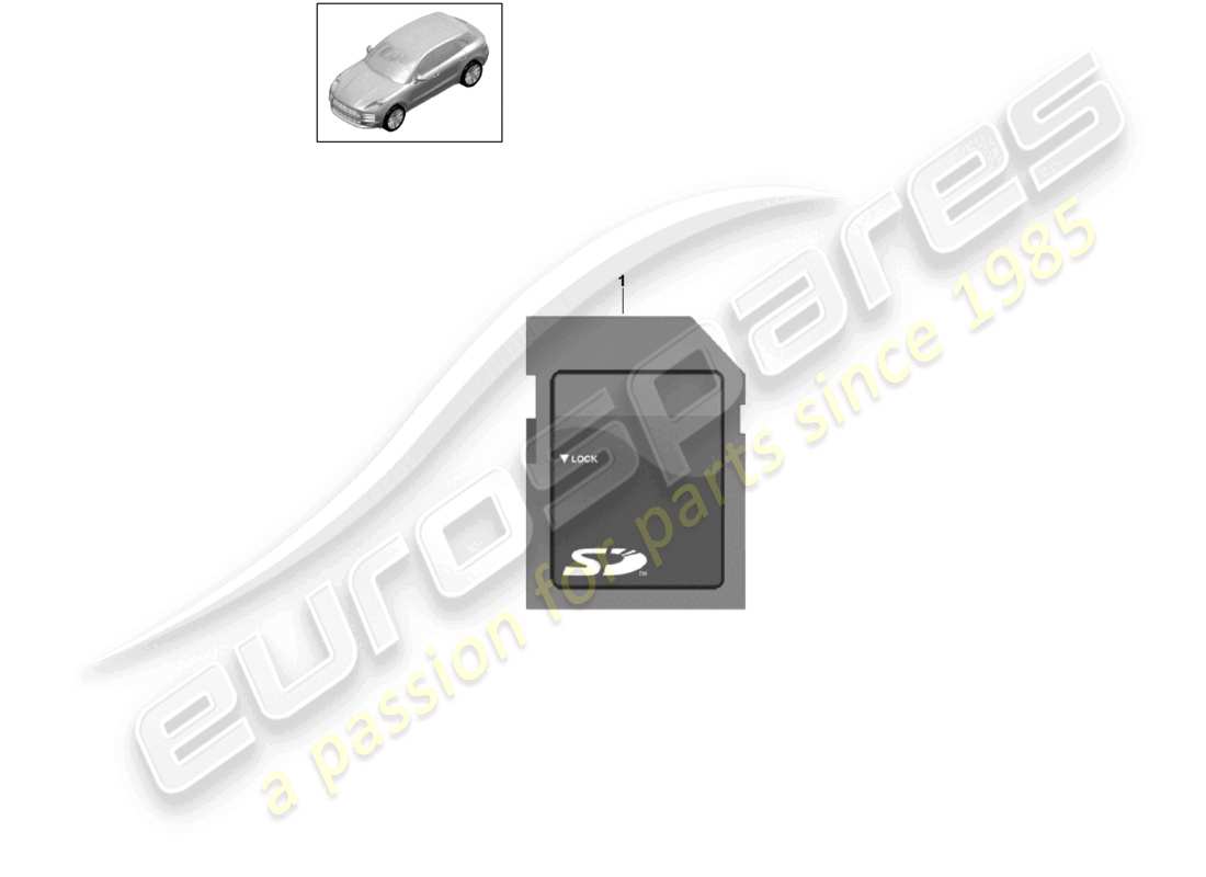 porsche 2025 (macan) sd memory card for updating the navigation data part diagram