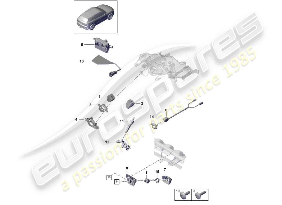 porsche 2023 (cayenne e3 pa) camera part diagram