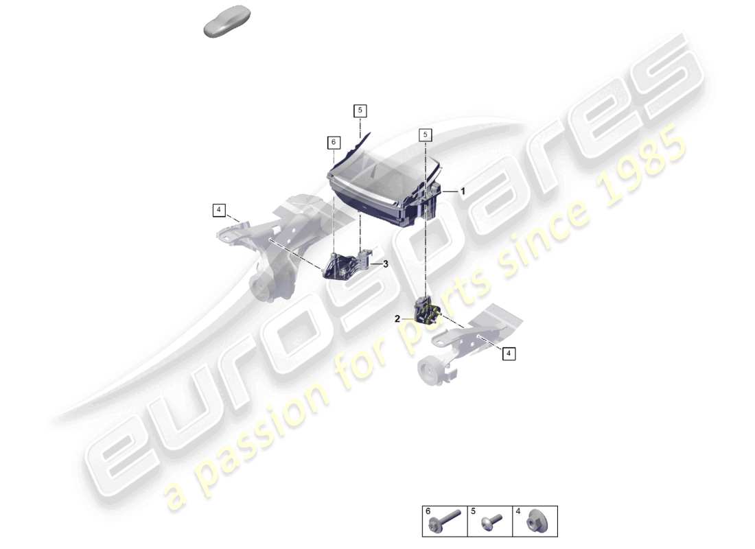 porsche 2023 (cayenne e3 pa) head-up display part diagram