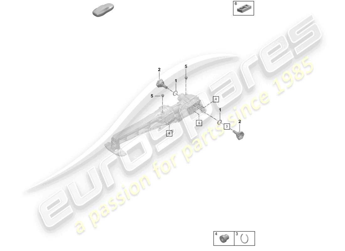 porsche 2024 (992-2) front axle differential individual parts part diagram