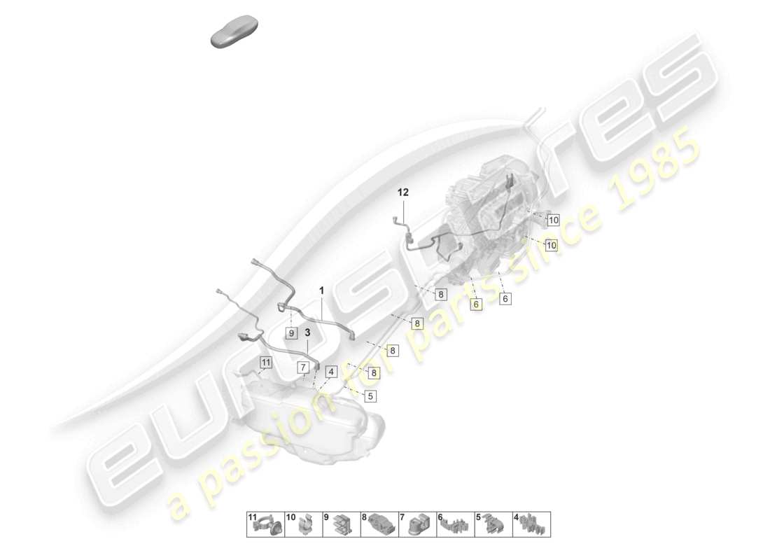 porsche 2025 (992-1 gt3/rs/st) breather line tank ventilation parts diagram