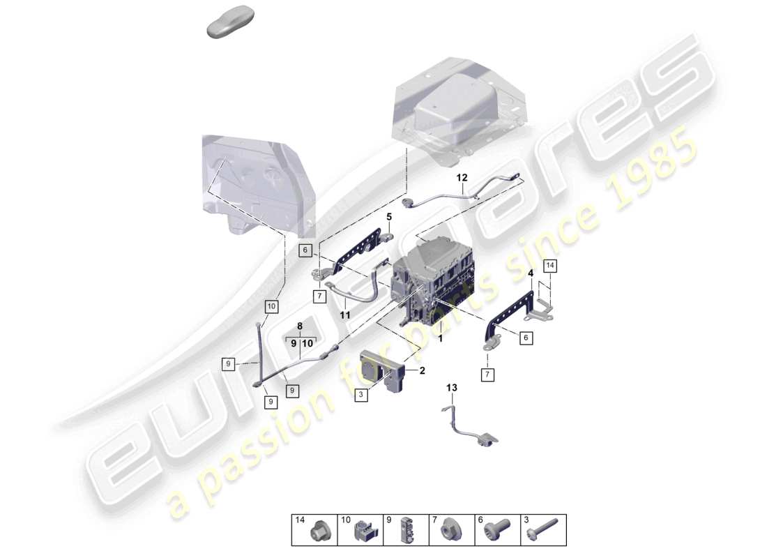 porsche 2023 (cayenne e3 pa) power and control electronics- for electric drive part diagram