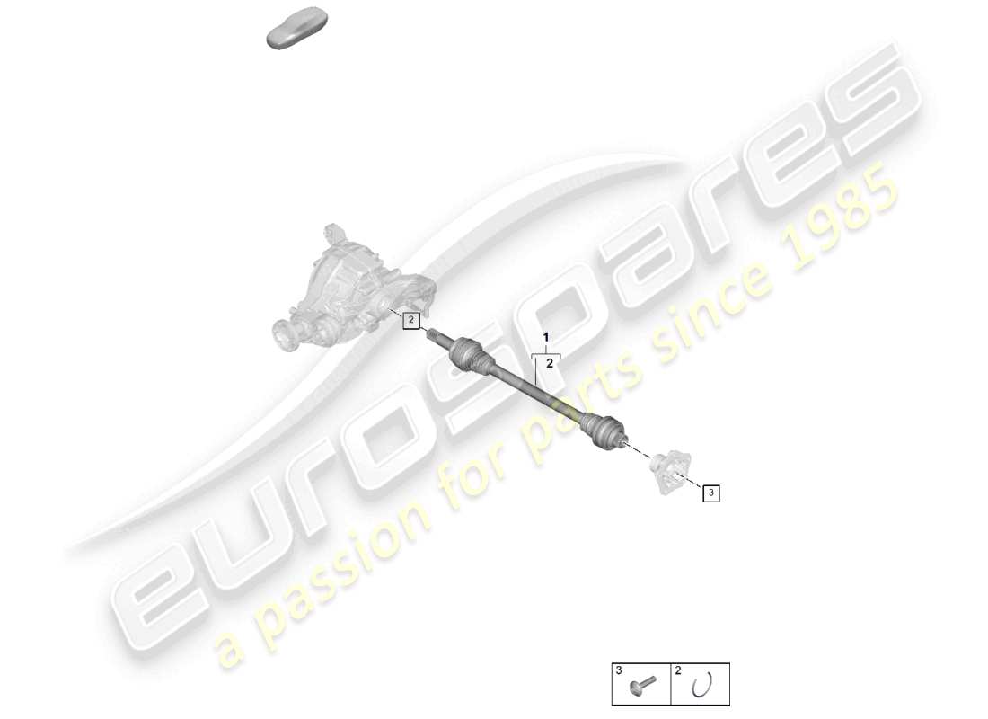 porsche 2023 (cayenne e3 pa) drive shaft rear axle part diagram