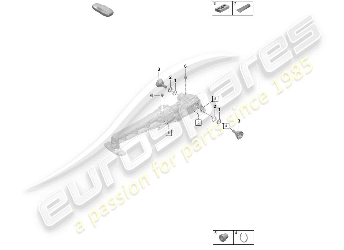 porsche 2026 (992-2 turbo / s) front axle differential individual parts parts diagram