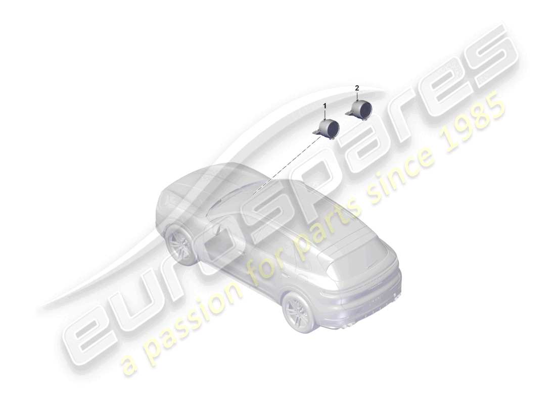 porsche 2023 (cayenne e3 pa) stopwatch analogue clock digital clock part diagram