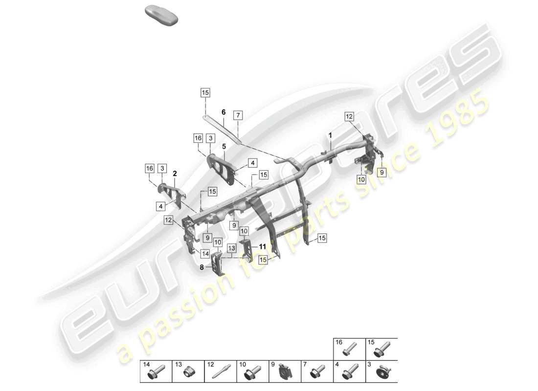a part diagram from the porsche 2024 (macan-e) parts catalogue