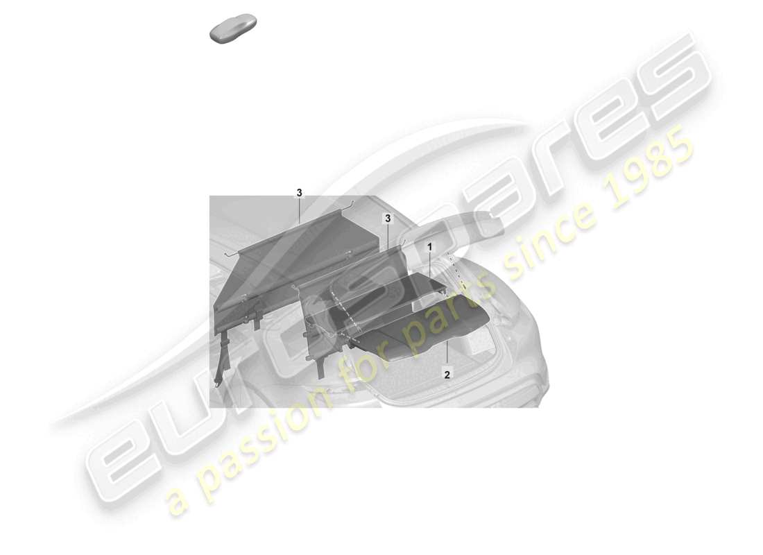 a part diagram from the porsche taycan parts catalogue