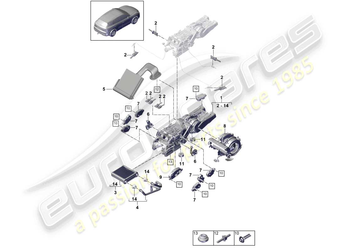 a part diagram from the porsche 2023 (cayenne e3 9ya/9yb) parts catalogue