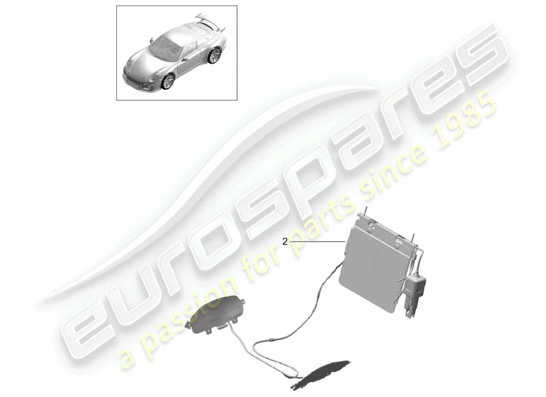 a part diagram from the porsche 991 parts catalogue