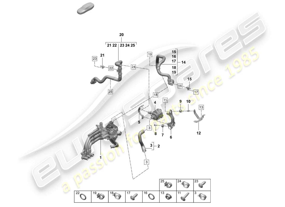 a part diagram from the porsche macan parts catalogue