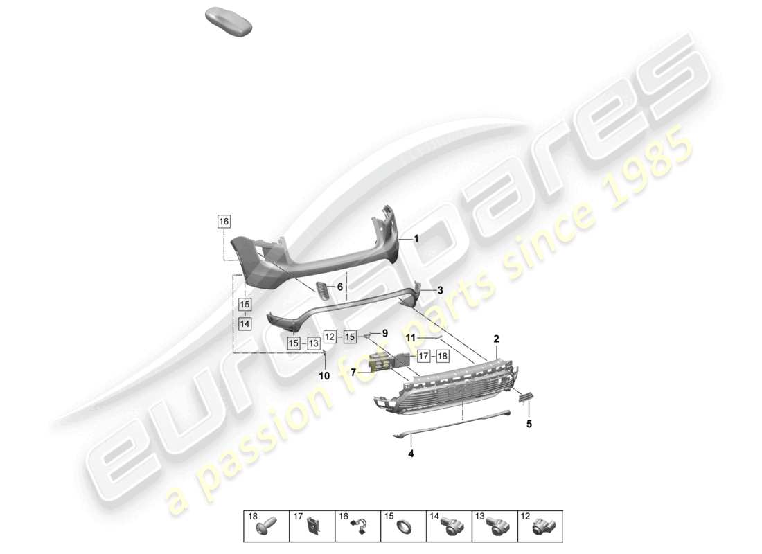 a part diagram from the porsche 2024 (macan-e) parts catalogue