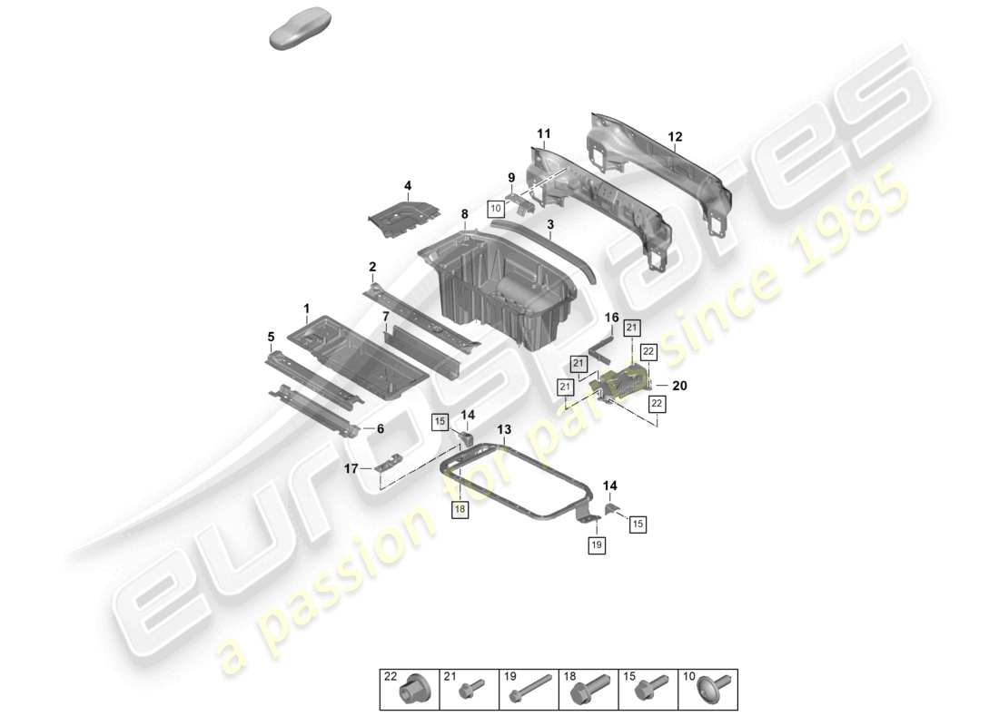 a part diagram from the porsche panamera parts catalogue