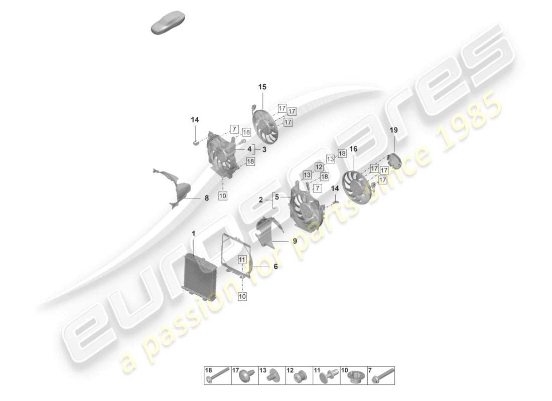 VIEW PARTS DIAGRAMS FROM THE PORSCHE TAYCAN PARTS CATALOGUE a part diagram from the porsche taycan parts catalogue