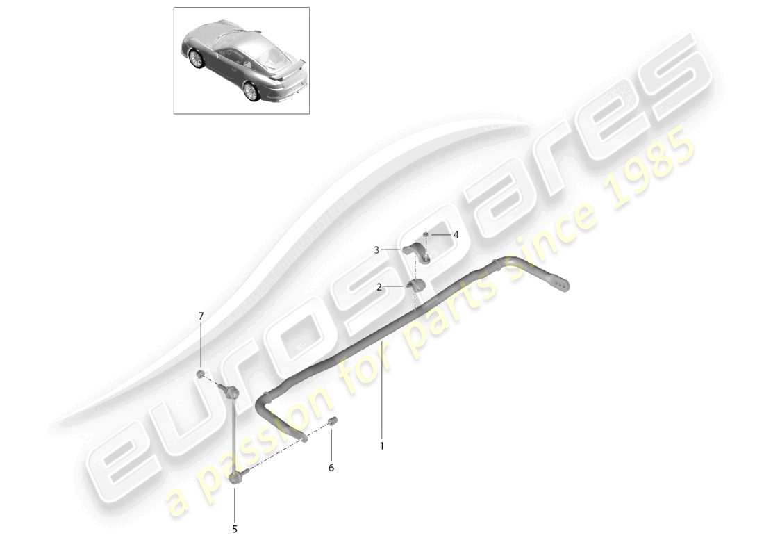a part diagram from the porsche 2021 (991-2 r/gt3/rs) parts catalogue