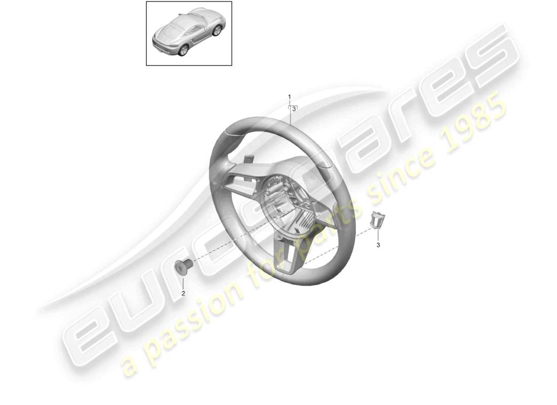 a part diagram from the porsche 2023 (718 cayman) parts catalogue