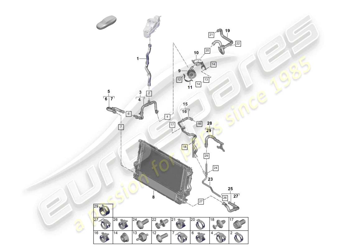 a part diagram from the porsche 2024 (panamera 976) parts catalogue