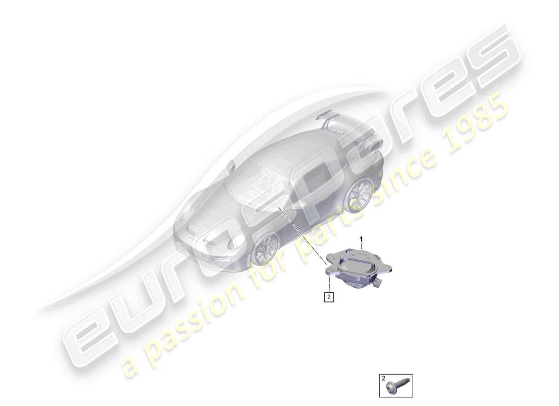 a part diagram from the porsche 2025 (992-2 gt3) parts catalogue