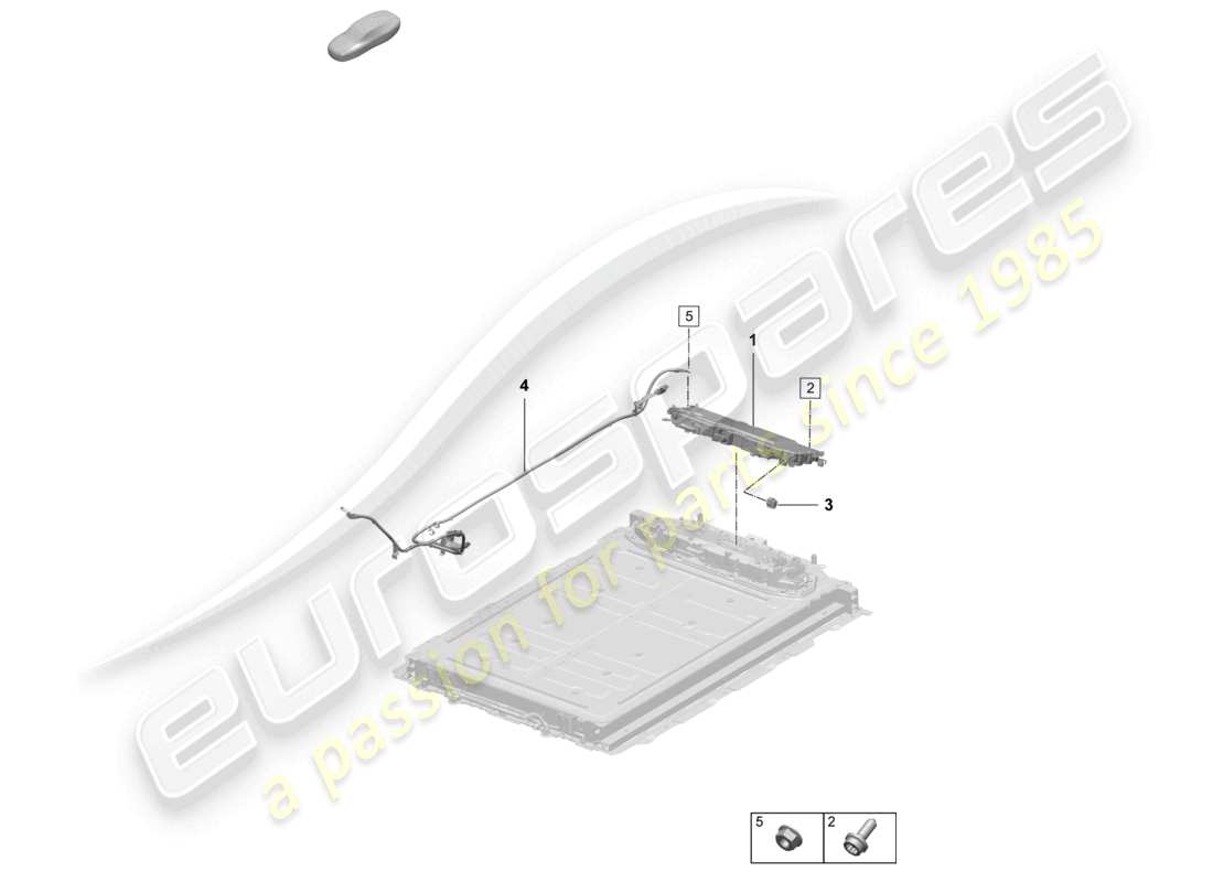 a part diagram from the porsche 2024 (macan-e) parts catalogue
