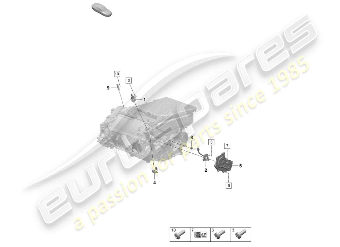 a part diagram from the porsche 2026 (macan-e) parts catalogue