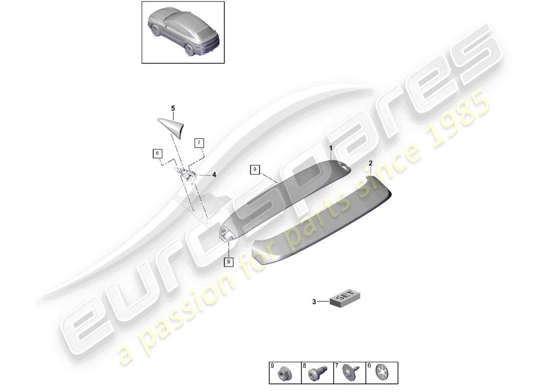 a part diagram from the porsche cayenne parts catalogue