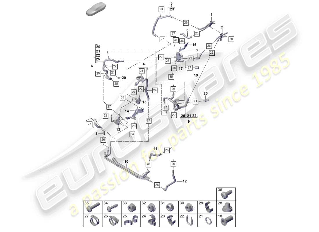 a part diagram from the porsche 2025 (cayenne e3 pa) parts catalogue