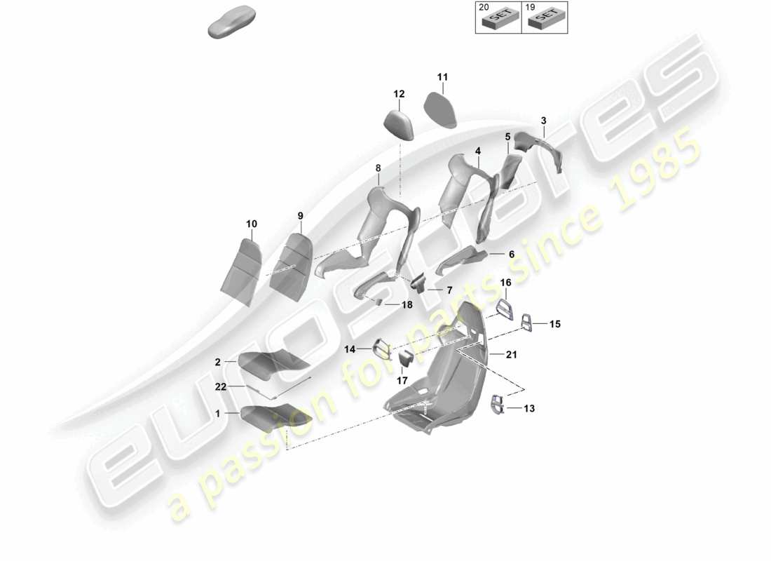a part diagram from the porsche 2023 (718 boxster spyder) parts catalogue