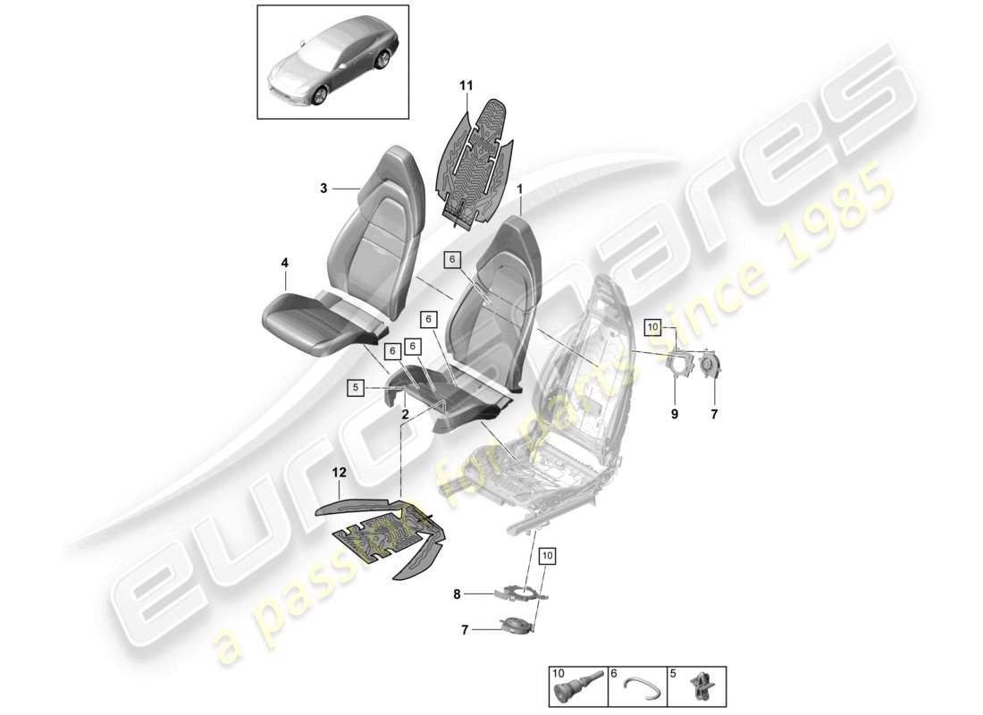 a part diagram from the porsche panamera parts catalogue
