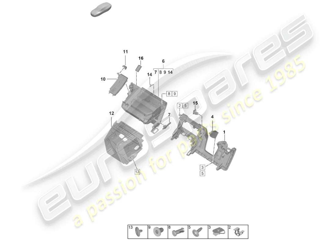a part diagram from the porsche 2024 (992-1 gt3/rs/st) parts catalogue