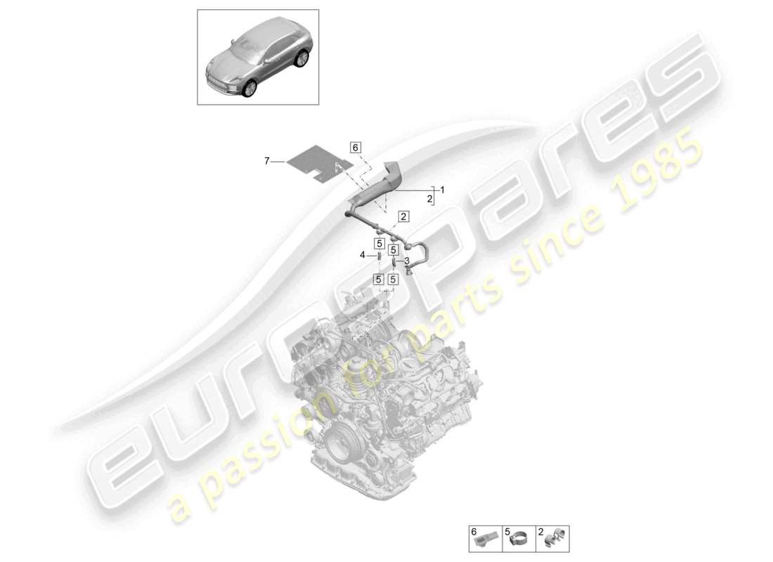 a part diagram from the porsche 2026 (macan) parts catalogue