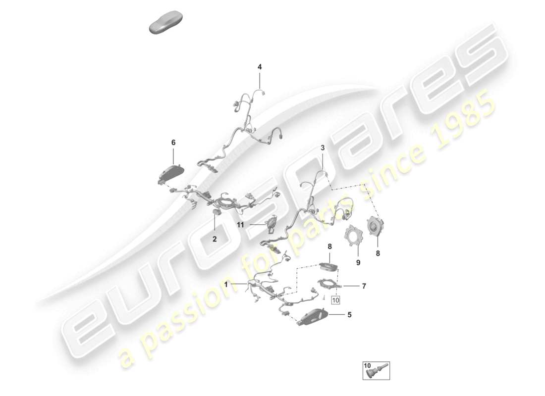a part diagram from the porsche 2023 (992-1 turbo / s) parts catalogue