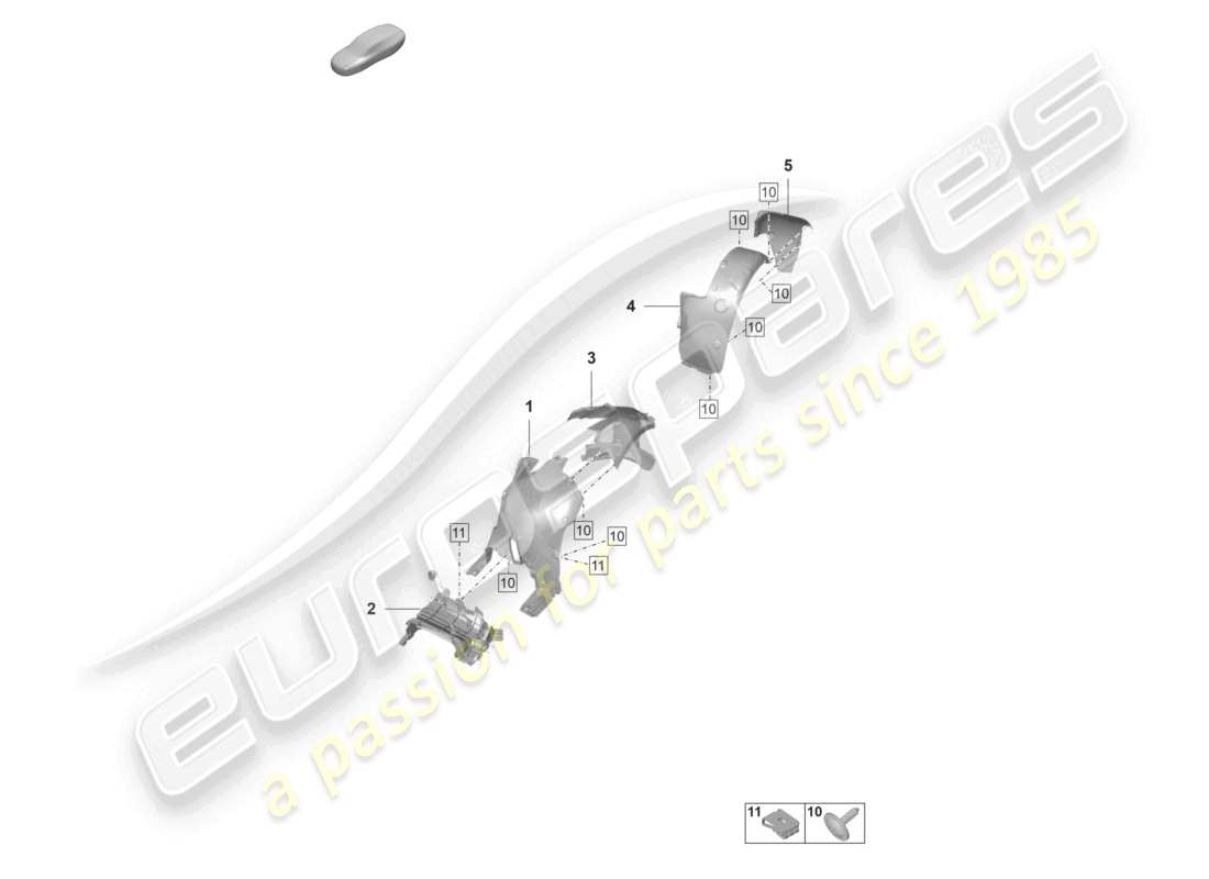 a part diagram from the porsche 2026 (992-2 gt3/rs/st) parts catalogue