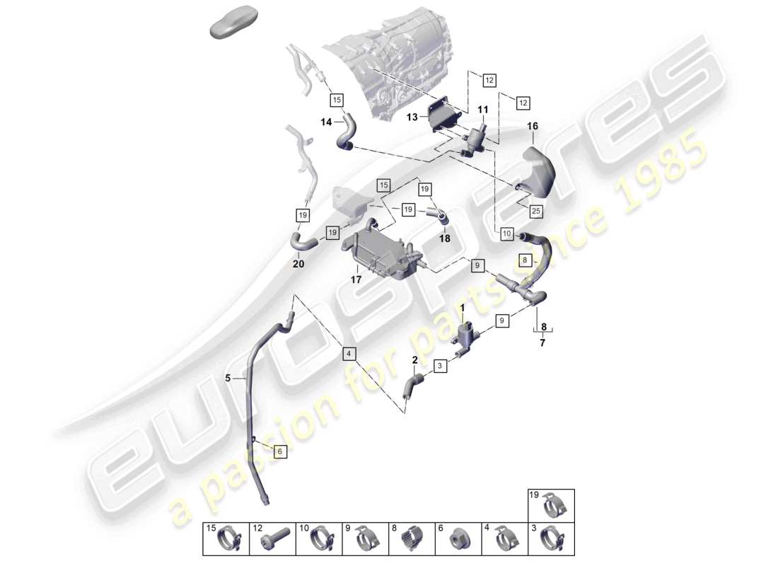 a part diagram from the porsche 2026 (cayenne e3 pa) parts catalogue