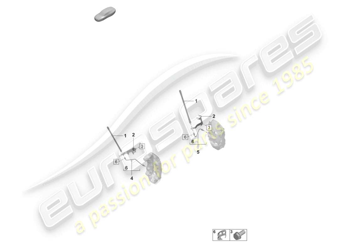 a part diagram from the porsche 2022 (992-1) parts catalogue