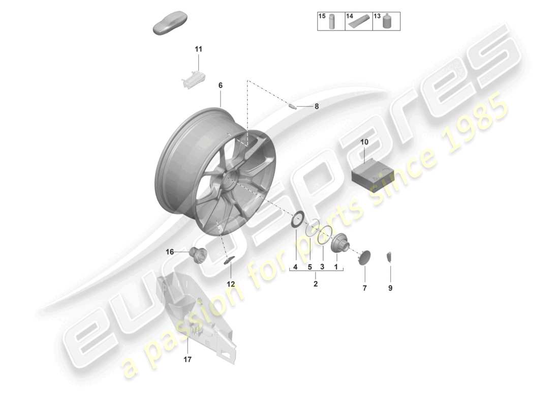 a part diagram from the porsche 2026 (718 cayman gt4) parts catalogue