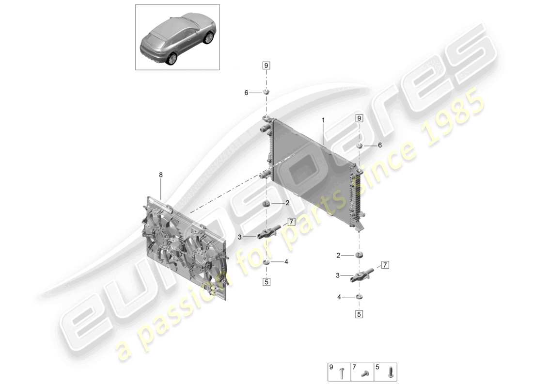 a part diagram from the porsche macan parts catalogue